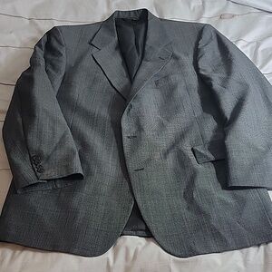 St. Simons Gray Blazer Suite Jacket size 48 Long Made in the USA
